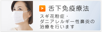 舌下免疫療法 スギ花粉症・ダニアレルギー性鼻炎の治療を行います